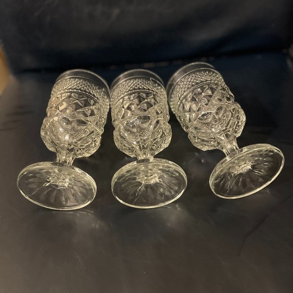 Vintage Wexford Diamond Design Goblets(3) - Picture 2 of 3